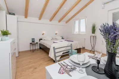 Krevet ili kreveti u jedinici u objektu Studio Apartment Harmony NP Krka