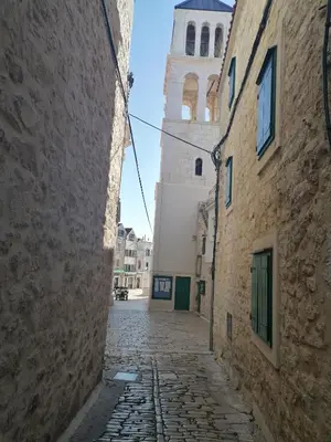 Tlocrt objekta Haeuschen am Meer in Vodice mit privat Parkplatz