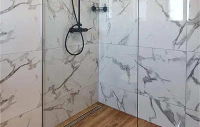 Kupaonica u objektu Luxurious Home In Dubrava Kod Sibenika With Sauna