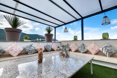 Balkon ili terasa u objektu Holidays Roko - Sea View Apartments with Pool