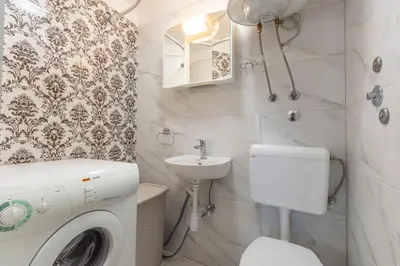 Kupaonica u objektu Villa Spark with heated pool in Rogoznica Zecevo