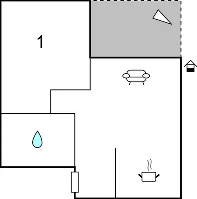 Tlocrt objekta Cozy Apartment In Brodarica With Wifi