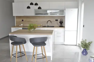 Kuhinja ili čajna kuhinja u objektu RioDia Seaview Stay