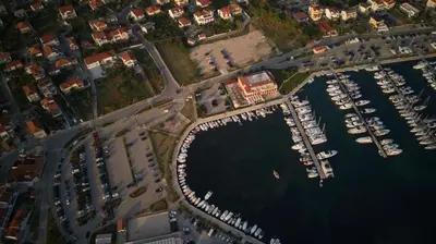 Ptičja perspektiva objekta Apartment in Tribunj with sea view, balcony, air conditioning, WiFi 4953-4