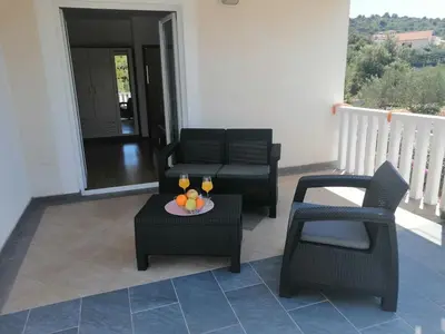 Balkon ili terasa u objektu Apartmani Tina