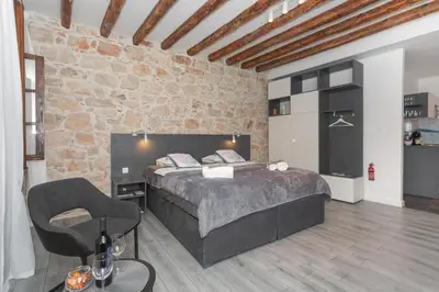 Krevet ili kreveti u jedinici u objektu Apartment Libra downtown Šibenik