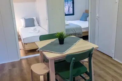 Krevet ili kreveti u jedinici u objektu Mobile Homes Vrata Krke