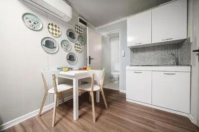 Kuhinja ili čajna kuhinja u objektu Mobile Homes Vrata Krke