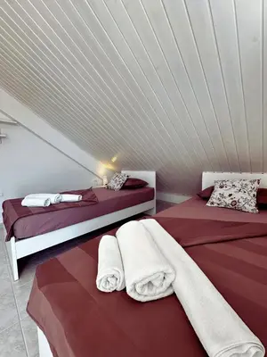 Krevet ili kreveti u jedinici u objektu Apartment in Murter with sea view, terrace, air conditioning, Wifi 5026-3