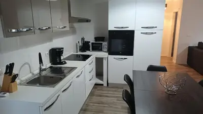 Kuhinja ili čajna kuhinja u objektu Olive Tree House with Jacuzzi, WiFi and 40m2 pool