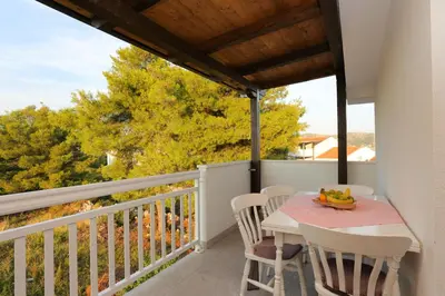 Balkon ili terasa u objektu Apartments by the sea Rogoznica - 4162