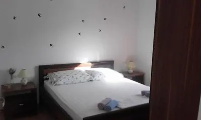 Krevet ili kreveti u jedinici u objektu Holiday apartment in Tribunj with balcony, air conditioning, WiFi, washing machine 5040-1