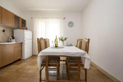 Kuhinja ili čajna kuhinja u objektu Spacious apartment Zivkovic with balcony, big garden and grill