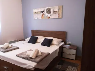 Krevet ili kreveti u jedinici u objektu Apartment in Razanj with terrace, air conditioning, WiFi, washing machine 3567-1