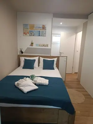 Krevet ili kreveti u jedinici u objektu Mobile home Ivan Vodice