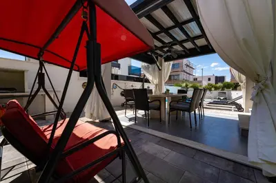 Balkon ili terasa u objektu Villa Essenza Vita in Vodice near Beach with private pool & pet friendly