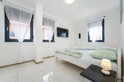 Krevet ili kreveti u jedinici u objektu Villa Essenza Vita in Vodice near Beach with private pool & pet friendly