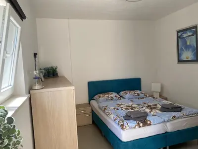 Krevet ili kreveti u jedinici u objektu Villa Pina Tisno Apartment Zonsa 2 Pers