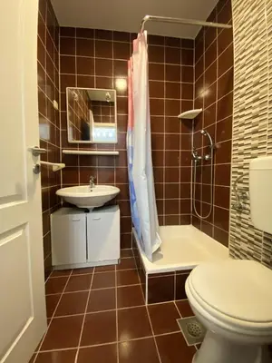 Kupaonica u objektu Modern apartment in Vodice with sea view - 48 m².