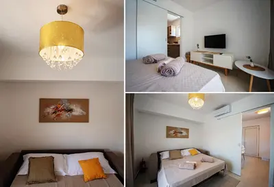 Krevet ili kreveti u jedinici u objektu Sea Front Apartments Ivana