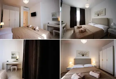 Krevet ili kreveti u jedinici u objektu Sea Front Apartments Ivana