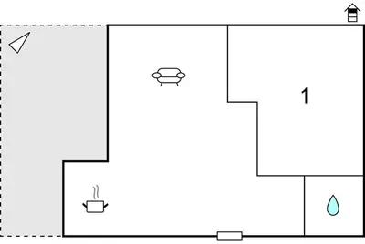 Tlocrt objekta Apartment Pirovac Hrvatske Mladezi