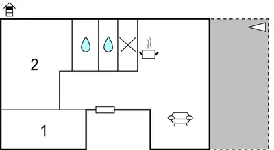 Tlocrt objekta Apartment Grebastica Donja Grebastica Ii