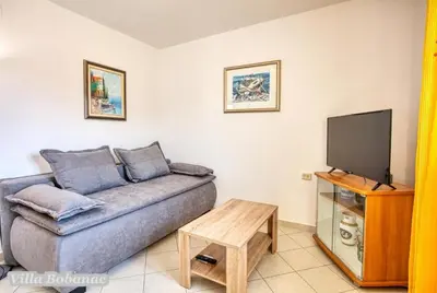 TV i/ili zabavni centar u objektu Vacation house with heated swimming pool 70 meters from the beach-Bobanac