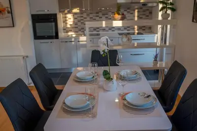 Kuhinja ili čajna kuhinja u objektu Apartmani Villa Lavanda II