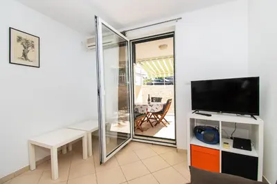TV i/ili zabavni centar u objektu Apartment Pave by Zamalin beach