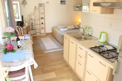 Kuhinja ili čajna kuhinja u objektu Garden house Apartments