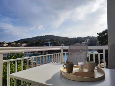Balkon ili terasa u objektu Apartmani Rak