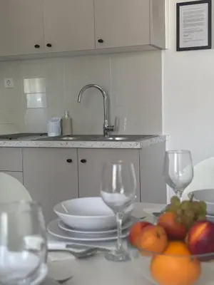 Kuhinja ili čajna kuhinja u objektu Apartmani HERMES Jadrija