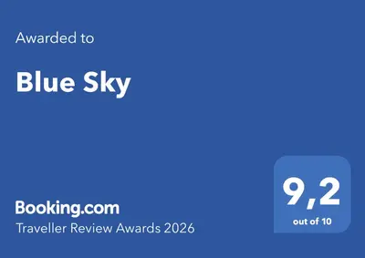 Certifikat, nagrada, logo ili neki drugi dokument izložen u objektu Blue Sky