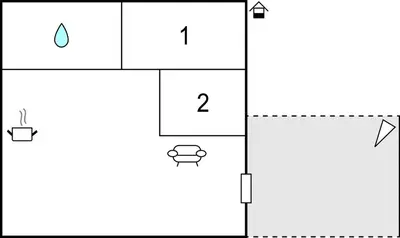 Tlocrt objekta Two-Bedroom Apartment In Zatoglav