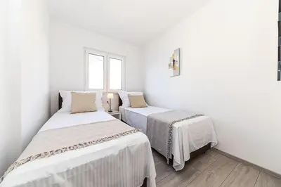 Krevet ili kreveti u jedinici u objektu Luxury 2 etage apartment with private heated pool