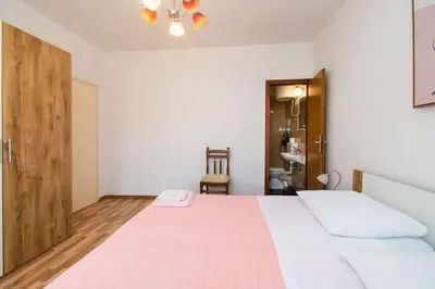 Krevet ili kreveti u jedinici u objektu Apartment Center and beach