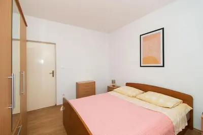 Krevet ili kreveti u jedinici u objektu Apartment Center and beach