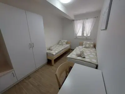 Krevet ili kreveti u jedinici u objektu Seashells Apartments Tribunj