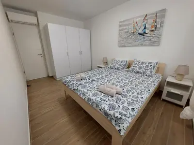 Krevet ili kreveti u jedinici u objektu Seashells Apartments Tribunj