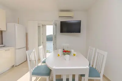 TV i/ili zabavni centar u objektu Apartment Slobodan by the sea