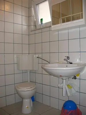 Kupaonica u objektu Apartment in Vodice with sea view, balcony, air conditioning, WiFi 612-1
