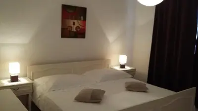 Krevet ili kreveti u jedinici u objektu Apartment in Vodice with terrace, air conditioning, W-LAN, washing machine 3671-6