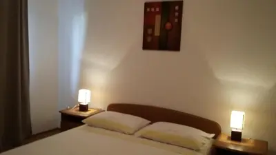 Krevet ili kreveti u jedinici u objektu Apartment in Vodice with terrace, air conditioning, W-LAN, washing machine 3671-6