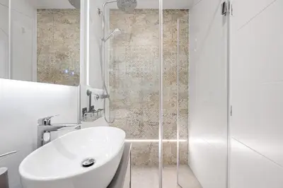 Kupaonica u objektu the Tinel -Modern Adriatic Villa with Heated Pool & Sea View near Šibenik