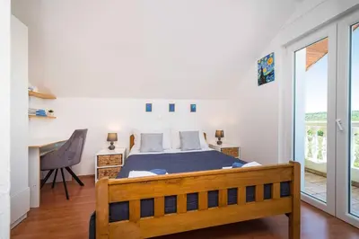 Krevet ili kreveti u jedinici u objektu MY DALMATIA - Holiday home Agro Casa with private heated pool