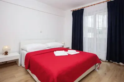 Krevet ili kreveti u jedinici u objektu Apartments by the sea Grebastica, Sibenik - 20736
