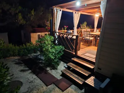 Balkon ili terasa u objektu Mobile Home Sea Fairy , Jezera , Murter