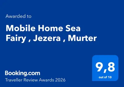 Certifikat, nagrada, logo ili neki drugi dokument izložen u objektu Mobile Home Sea Fairy , Jezera , Murter