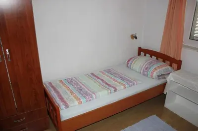 Krevet ili kreveti u jedinici u objektu Apartment in Rogoznica with sea view, balcony, air conditioning, WiFi 5148-2